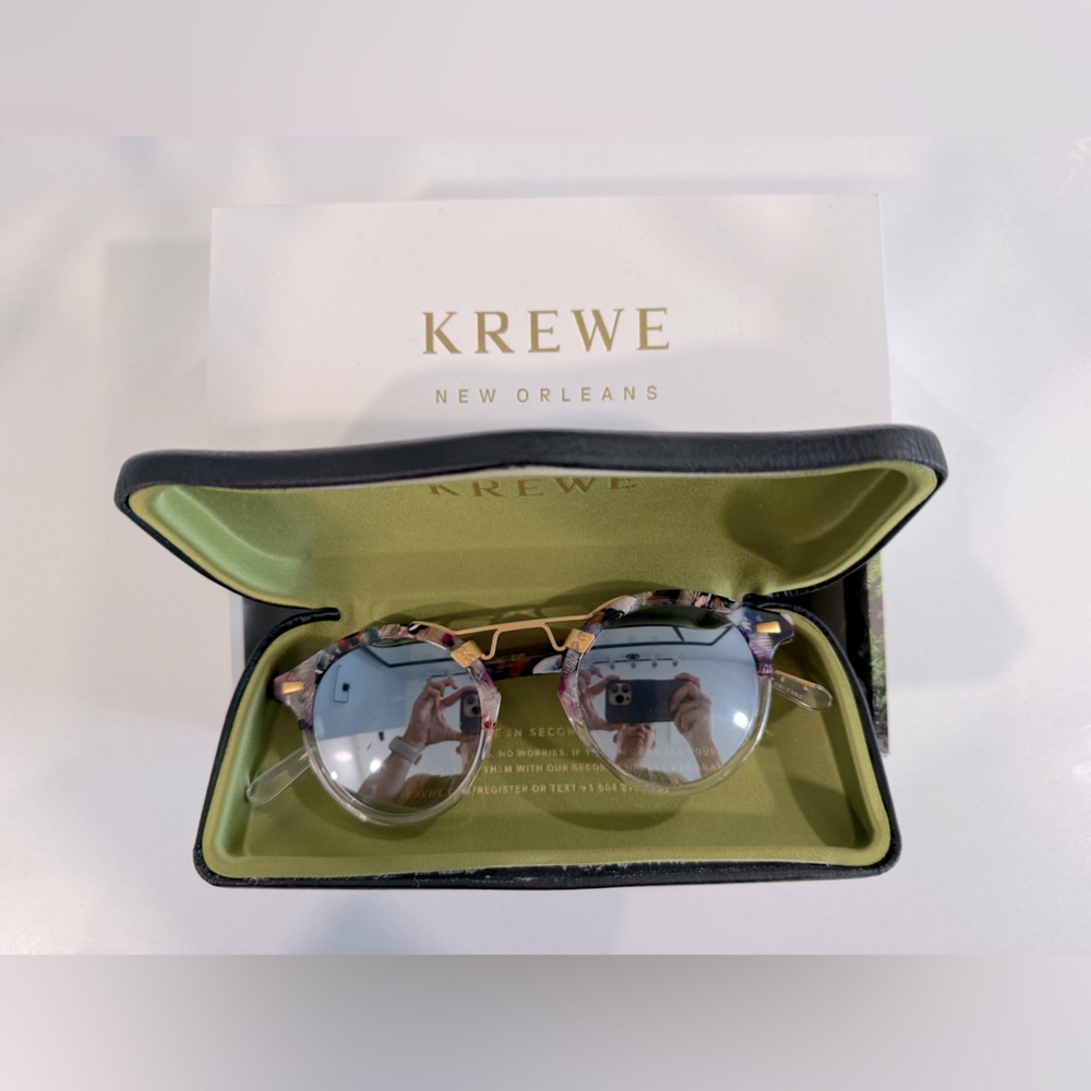 KREWE St Louis mirrored lens Round Sunglasses - EUC